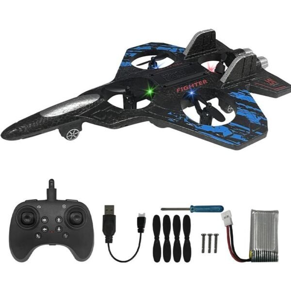 Flugzeug-Spielzeug mit Fernsteuerung, 360° Flip-Funktion und Licht, Outdoor-Abenteuer-Flugzeug für Kinder